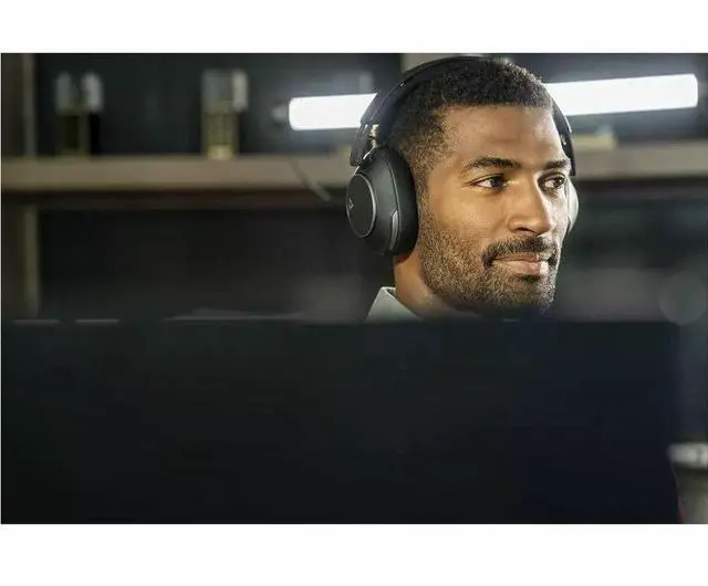 Alt view image 2 of 7 - Poly Voyager Surround 80 UC Headset - Microsoft Teams Certification - Stereo - Wireless - Bluetooth - 98 ft - 20 Hz - 16 kHz - Over-the-ear - Binaural - Circumaural - Noise Canceling - Black