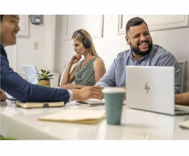Alt view image 4 of 7 - Poly Voyager Surround 80 UC Headset - Microsoft Teams Certification - Stereo - Wireless - Bluetooth - 98 ft - 20 Hz - 16 kHz - Over-the-ear - Binaural - Circumaural - Noise Canceling - Black