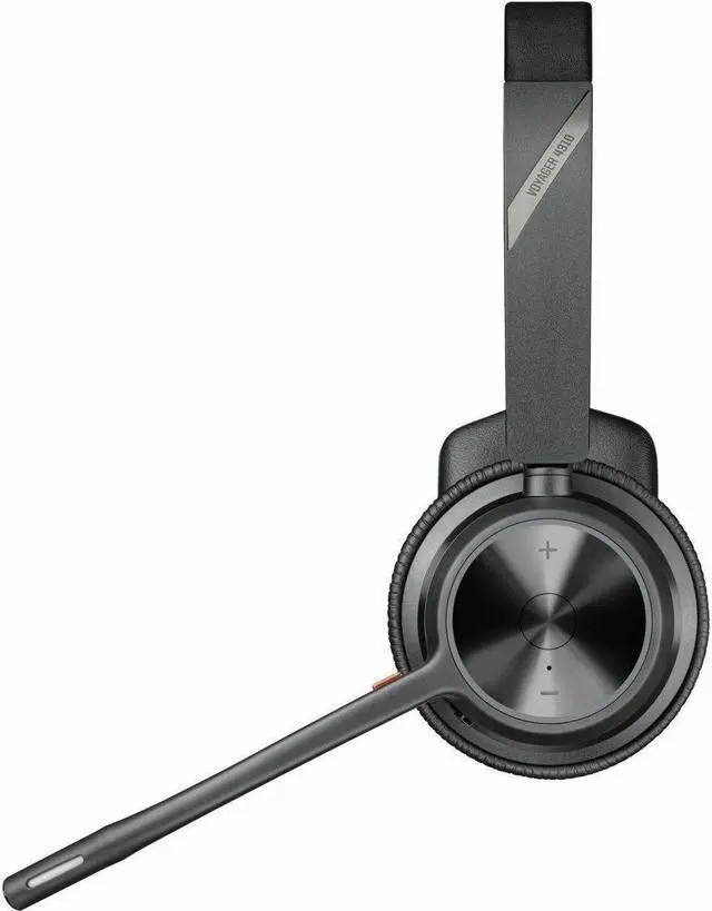 Alt view image 5 of 8 - Poly Voyager 4310 USB-AHeadset + BT700 dongle TAA - Google Assistant, Siri - Mono - USB Type A - Wired/Wireless - Bluetooth - 164 ft - 20 Hz - 20 kHz - On-ear, Over-the-head - Monaural - Supra-aural -