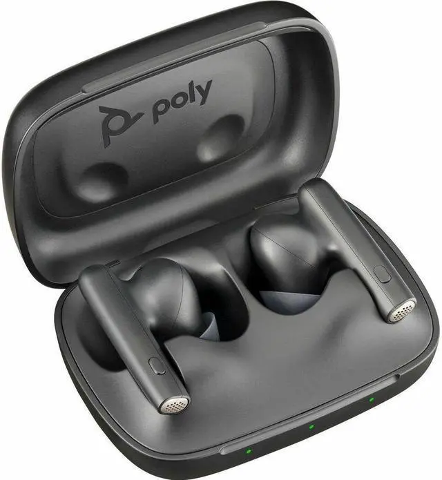 Alt view image 2 of 7 - Poly Voyager Free 60 UC Earset - Siri, Google Assistant - Stereo - True Wireless - Bluetooth - 98.4 ft - 20 Hz - 20 kHz - Earbud - Binaural - In-ear - Carbon Black