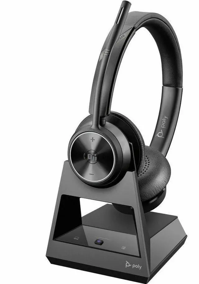 Alt view image 2 of 3 - Poly Savi 7300 Office Headset - Stereo - Wireless - DECT 6.0 - 590 ft - 20 Hz - 20 kHz - Over-the-head - Binaural - Ear-cup - Noise Cancelling Microphone
