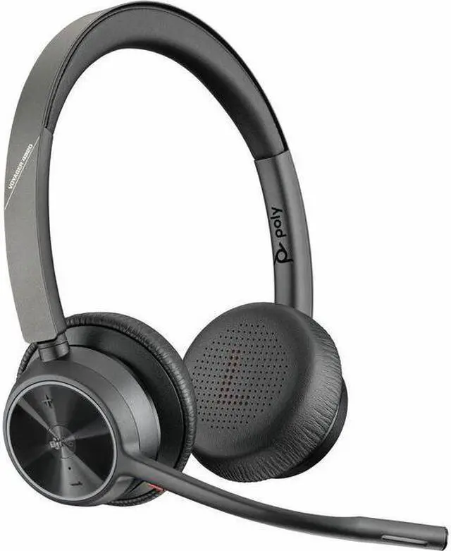 Alt view image 6 of 13 - Hp Poly Voyager 4320 Microsoft Teams Certified USB-C Headset +BT700 dongle Siri, Google Assistant Stereo Wireless Bluetooth 298.6 ft  Model 77Z30AA