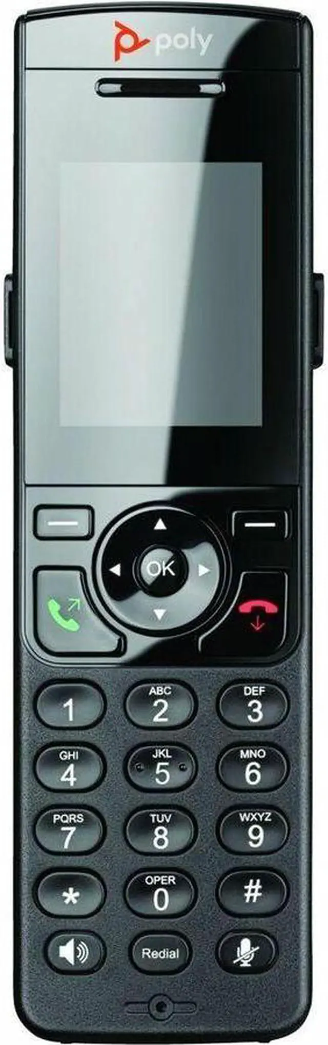 Alt view image 6 of 9 - Poly VVX D230 DECT Phone Handset and Charging Cradle w/ Power Supply 89B48AAABA