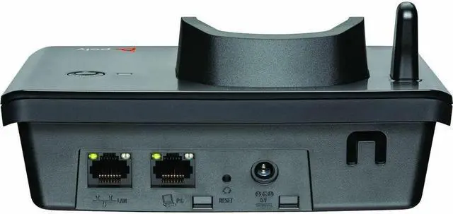 Alt view image 7 of 9 - Poly VVX D230 DECT Phone Handset and Charging Cradle w/ Power Supply 89B48AAABA