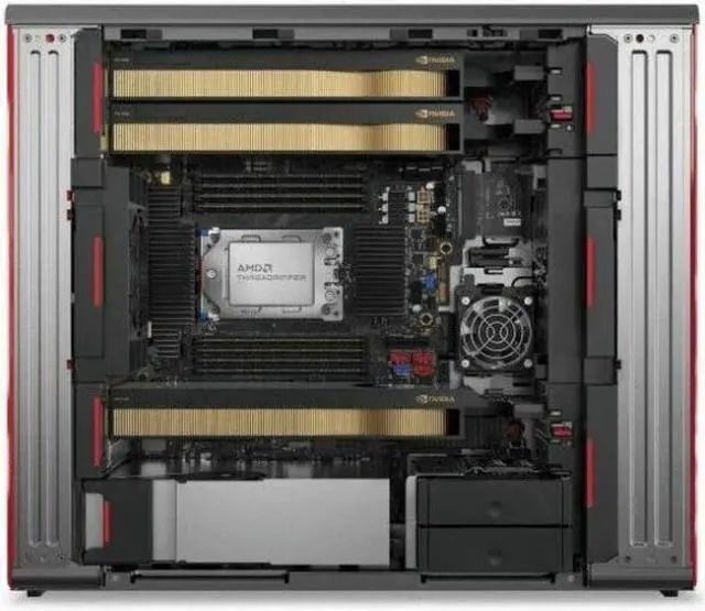 Alt view image 2 of 8 - Lenovo ThinkStation P8 30HH0038US Workstation - 1 x AMD Ryzen Threadripper PRO Hexadeca-core (16 Core) 7955WX 4.50 GHz - 32 GB DDR5 SDRAM RAM - 1 TB SSD - AMD WRX90 Chip - Windows 11 Pro - 1 x NVIDIA