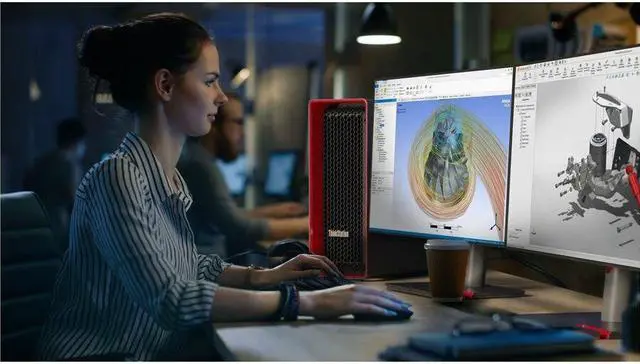Alt view image 5 of 8 - Lenovo ThinkStation P8 30HH0038US Workstation - 1 x AMD Ryzen Threadripper PRO Hexadeca-core (16 Core) 7955WX 4.50 GHz - 32 GB DDR5 SDRAM RAM - 1 TB SSD - AMD WRX90 Chip - Windows 11 Pro - 1 x NVIDIA