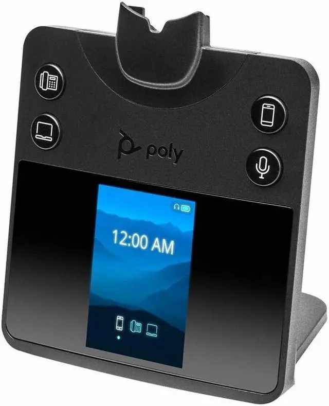 Alt view image 3 of 4 - Poly Savi 8400 Office 8420 Headset - Microsoft Teams Certification - Stereo - Wireless - Bluetooth/DECT - 590.6 ft - 20 Hz - 20 kHz - On-ear, Over-the-head - Binaural - Supra-aural - Noise Cancelling