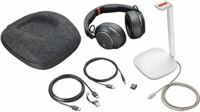 Main image of Poly Voyager Surround 85 UC Headset - Microsoft Teams Certification - Stereo - Mini-phone (3.5mm) - Wired/Wireless - Bluetooth - 98.4 ft - 20 Hz - 16 kHz - Over-the-head, Over-the-ear - Binaural - Ear