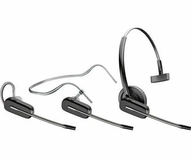 Alt view image 5 of 11 - HP Poly Savi 8200 Office 8240 Headset Mono Wireless Bluetooth/DECT 449.5 ft 32 Ohm 20kHz Over-the-ear, Earbud Monaural In-ear Noise Cancelling Model 7W6E3AA#ABA