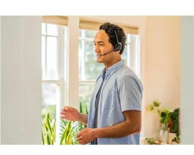 Alt view image 8 of 11 - HP Poly Savi 8200 Office 8240 Headset Mono Wireless Bluetooth/DECT 449.5 ft 32 Ohm 20kHz Over-the-ear, Earbud Monaural In-ear Noise Cancelling Model 7W6E3AA#ABA