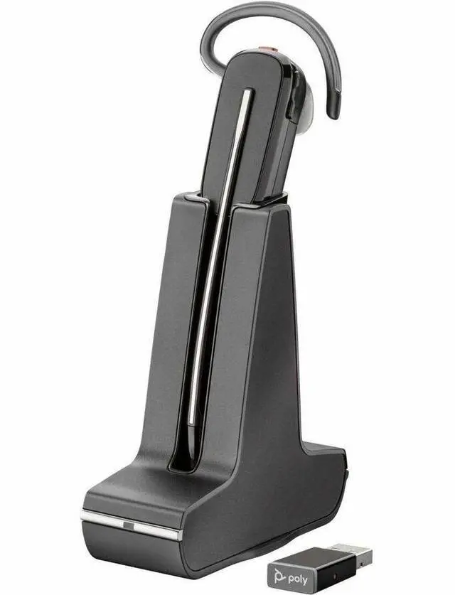 Alt view image 11 of 11 - HP Poly Savi 8200 Office 8240 Headset Mono Wireless Bluetooth/DECT 449.5 ft 32 Ohm 20kHz Over-the-ear, Earbud Monaural In-ear Noise Cancelling Model 7W6E3AA#ABA