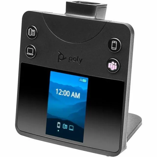 Alt view image 6 of 6 - Poly Savi 8445 Office Microsoft Teams Certified DECT 1920-1930 MHz Convertible Headset Model 8L7F1AA#ABA