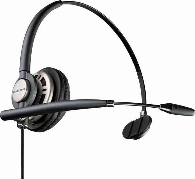 Alt view image 2 of 4 - Poly EncorePro HW710 Headset - Mono - USB - Wired - Over-the-head - Monaural - Ear-cup - Noise Cancelling, Omni-directional Microphone - Noise Canceling - Black