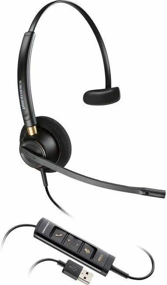 Alt view image 3 of 3 - Hp Poly Headsets EncorePro 515 Microsoft Teams Certified Monoaural with USB-A Headset Microsoft Teams Certification Mono USB Type A Wired Model 783R1AA