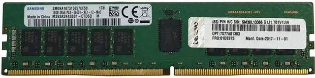 Main image of Lenovo 32GB TruDDR5 SDRAM Memory Module - For Server - 32 GB (1 x 32GB) - DDR5-4800/PC5-38400 TruDDR5 - 4800 MHz Dual-rank Memory - 1.10 V - ECC - Registered - 288-pin - DIMM