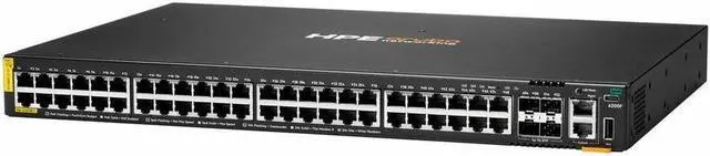 Alt view image 2 of 3 - Aruba CX 6200F 48G Class 4 PoE 4SFP 370W Switch - 48 Ports - Manageable - Gigabit Ethernet - 10/100/1000Base-T, 1000Base-X - 3 Layer Supported - Modular - 4 SFP Slots - 60 W Power Consumption - 370 W
