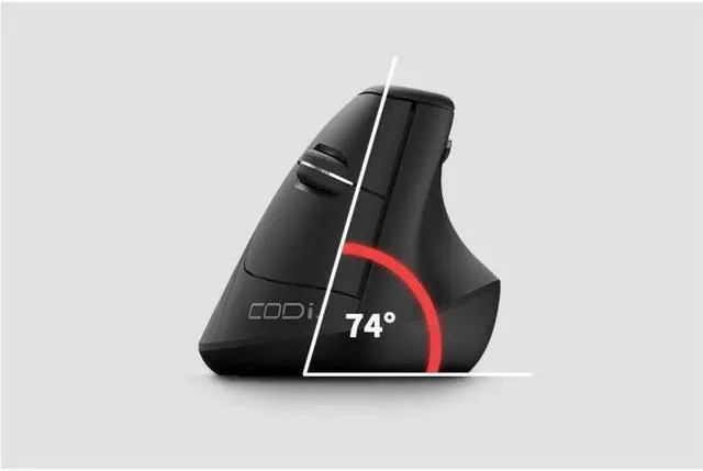 Alt view image 4 of 8 - CODi 6D Wireless Ergonomic Mouse - Optical - Wireless - 32.81 ft - Bluetooth - 2.40 GHz - 2400 dpi - Scroll Wheel - 1 x AA Battery Supported