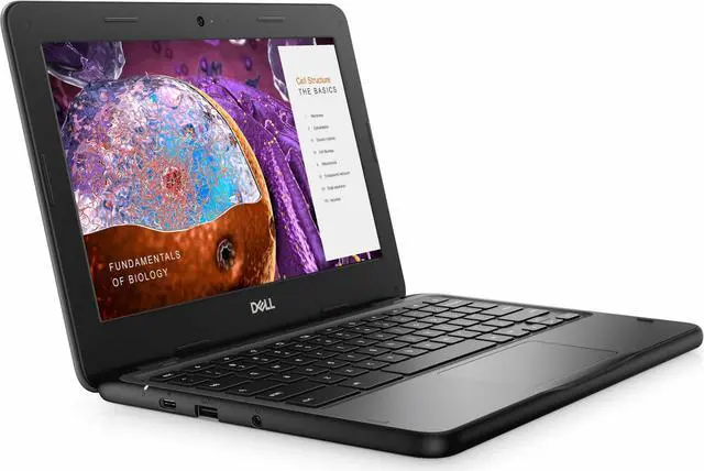 Alt view image 3 of 4 - Dell Chromebook 11 3000 3110 11.6" Chromebook - HD - Intel Celeron N4500 - 4 GB - 64 GB Flash Memory - Intel Chip - 1366 x 768 - ChromeOS - Intel UHD Graphics - Twisted nematic (TN) - English (US