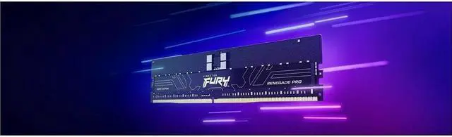 Alt view image 7 of 9 - Kingston 256GB (8 x 32GB) DDR5 6400MT/s CL32 FURY Renegade Pro RDIMM Black XMP - For Motherboard - 256 GB (8 x 32GB) - DDR5-6400/PC5-51200 DDR5 SDRAM - 6400 MHz Single-rank Memory - CL32 - 1.40 V - EC