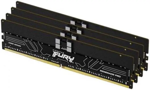 Main image of Kingston 128GB (4 x 32GB) DDR5 6800MT/s CL34 FURY Renegade Pro RDIMM Black XMP - For Motherboard - 128 GB (4 x 16GB) - DDR5-6800/PC5-54400 DDR5 SDRAM - 6800 MHz Dual-rank Memory - CL34 - 1.40 V - ECC