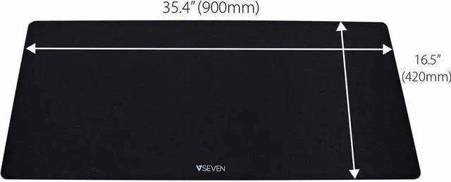 Alt view image 7 of 8 - V7 Mouse Pad - Black - Mouse
