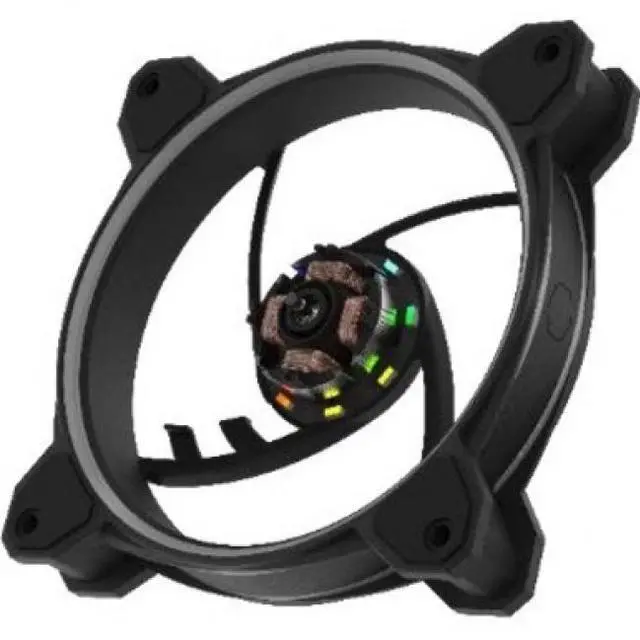 Alt view image 8 of 9 - Cooler Master MasterFan MF120 Halo² PC Case|Liquid Cooler|Air Cooler Fan, Dual Loop Gen 2 ARGB LEDs Rings, Dynamic PWM 120mm 2,050 RPM, Air Balance Blades, Hybrid Frame (MFL-B2DN-21NP2-R2)