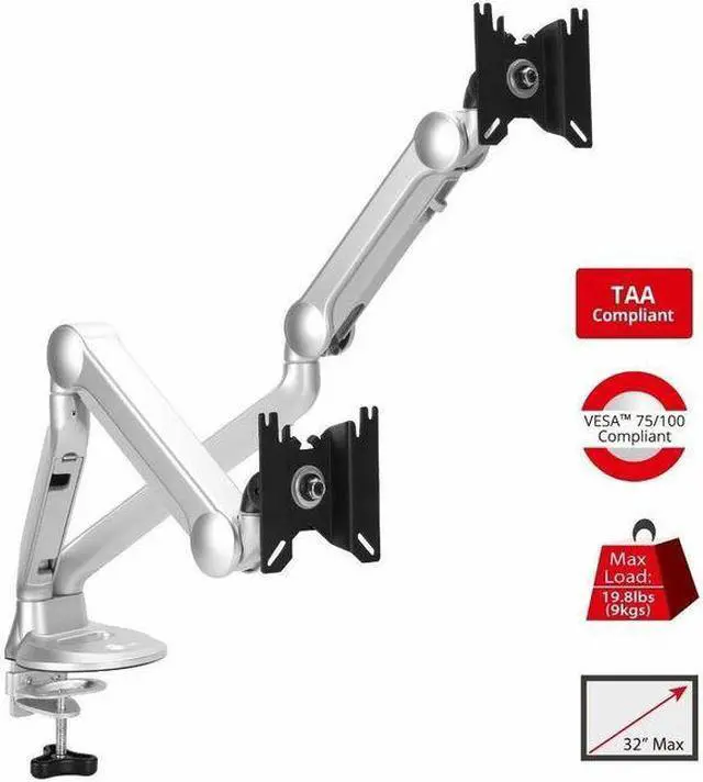 Alt view image 10 of 10 - SIIG Dual Monitor VESA Mounts