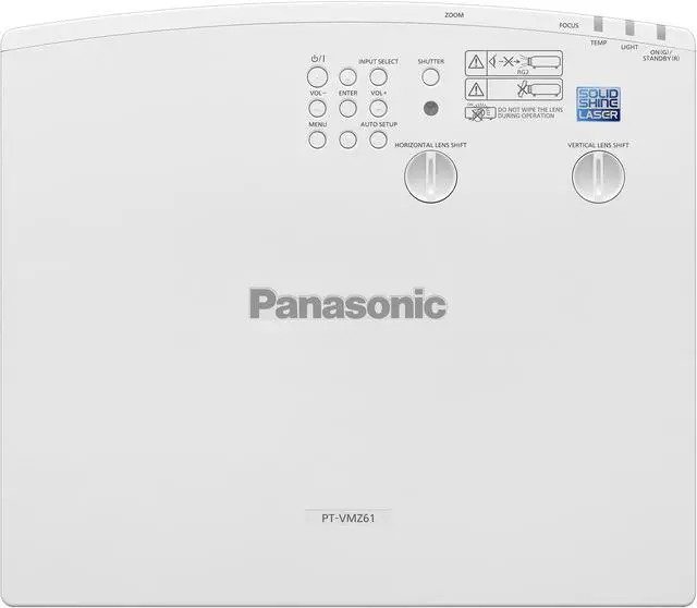 Alt view image 6 of 15 - Panasonic PT-VMZ61 LCD Projector 16:10 Ceiling Mountable Floor Mountable White
