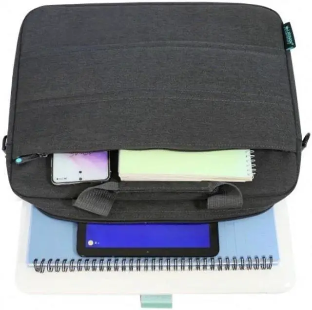 Alt view image 2 of 6 - Urban Factory Eco-Friendly Top-Loading Laptop Case, Up to 17.3", Gray ELC17UF