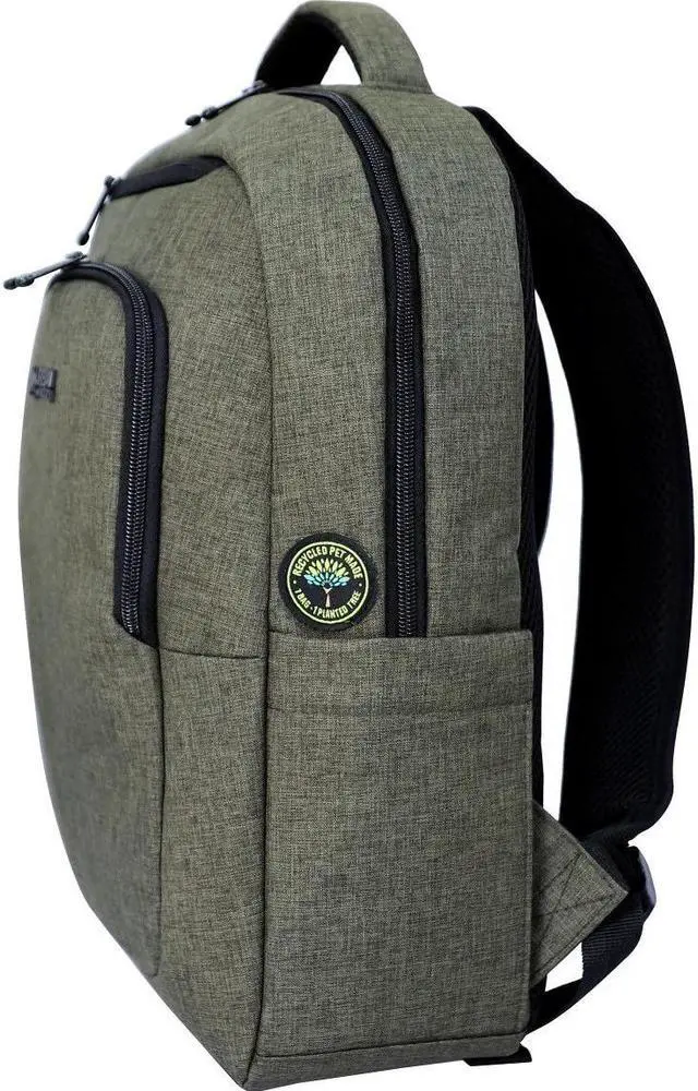 Alt view image 2 of 8 - Urban Factory CYCLEE CITY 10.5-15.6" Laptop Backpack Khaki Camouflage ECB35UF