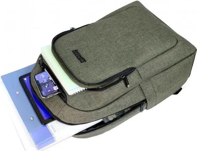 Alt view image 7 of 8 - Urban Factory CYCLEE CITY 10.5-15.6" Laptop Backpack Khaki Camouflage ECB35UF