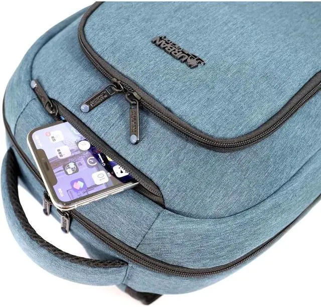 Alt view image 3 of 8 - Urban Factory CYCLEE CITY 10.5-15.6" Laptop Backpack Deep Blue ECB25UF