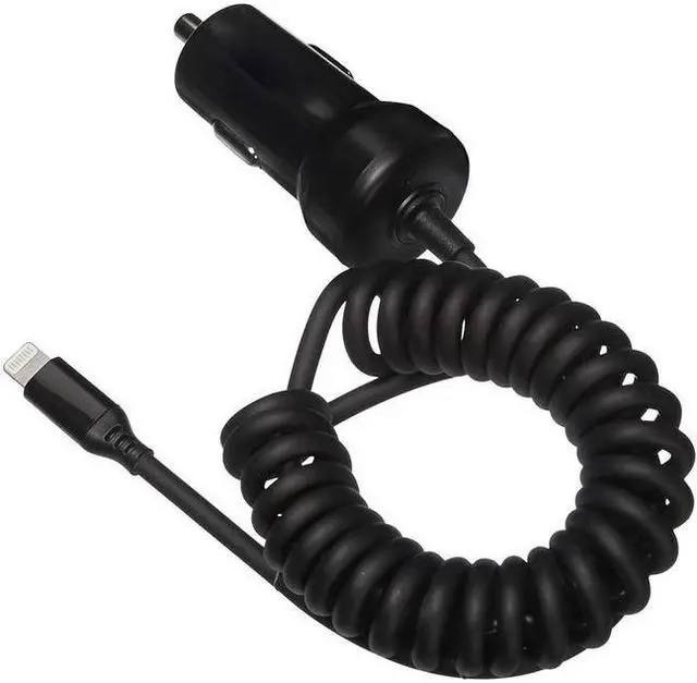 Alt view image 3 of 4 - 4XEM 8 Pin Lightning Car Charger Black for iPod/iPhone/iPad 4X8PINCHRGBK