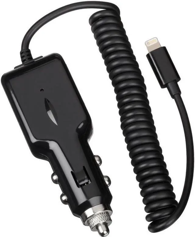 Alt view image 4 of 4 - 4XEM 8 Pin Lightning Car Charger Black for iPod/iPhone/iPad 4X8PINCHRGBK