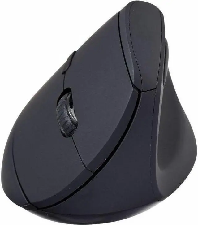 Alt view image 3 of 8 - V7 MW500BT Mouse - V7 MW500BT Dual Mode Bluetooth 2.4Ghz Vertical Ergonomic Mouse - Black - Right Hand - Wireless Connectivity - USB Interface - 1600 dpi - Scroll Wheel - 6 Button(s) - Windows - MacOS