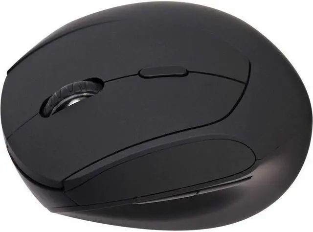 Alt view image 4 of 8 - V7 MW500BT Mouse - V7 MW500BT Dual Mode Bluetooth 2.4Ghz Vertical Ergonomic Mouse - Black - Right Hand - Wireless Connectivity - USB Interface - 1600 dpi - Scroll Wheel - 6 Button(s) - Windows - MacOS