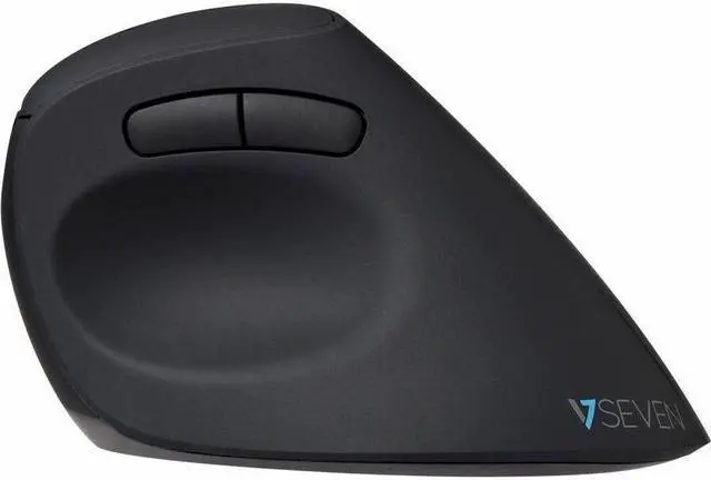 Alt view image 7 of 8 - V7 MW500BT Mouse - V7 MW500BT Dual Mode Bluetooth 2.4Ghz Vertical Ergonomic Mouse - Black - Right Hand - Wireless Connectivity - USB Interface - 1600 dpi - Scroll Wheel - 6 Button(s) - Windows - MacOS
