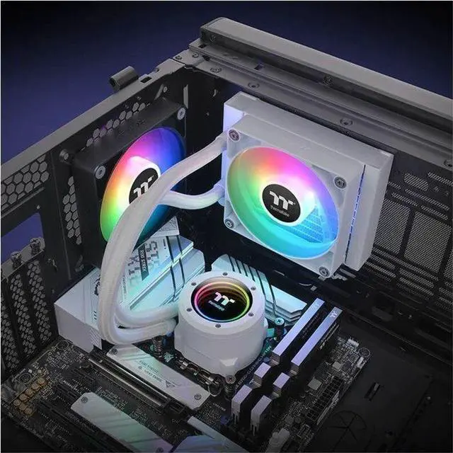 Alt view image 2 of 9 - Thermaltake TH120 V2 ARGB Snow CL-W363-PL12SW-A All-In-One Liquid Cooler