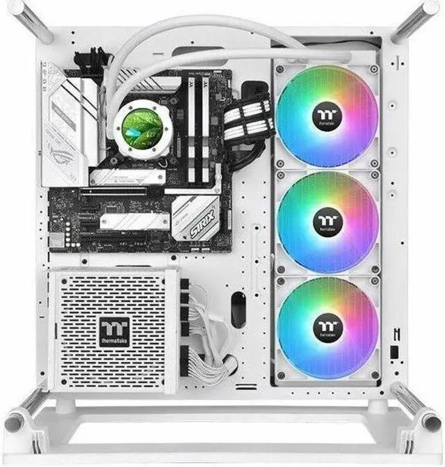 Alt view image 7 of 8 - Thermaltake TH420 V2 Ultra ARGB Snow CL-W407-PL14SW-A Liquid / Water Cooling