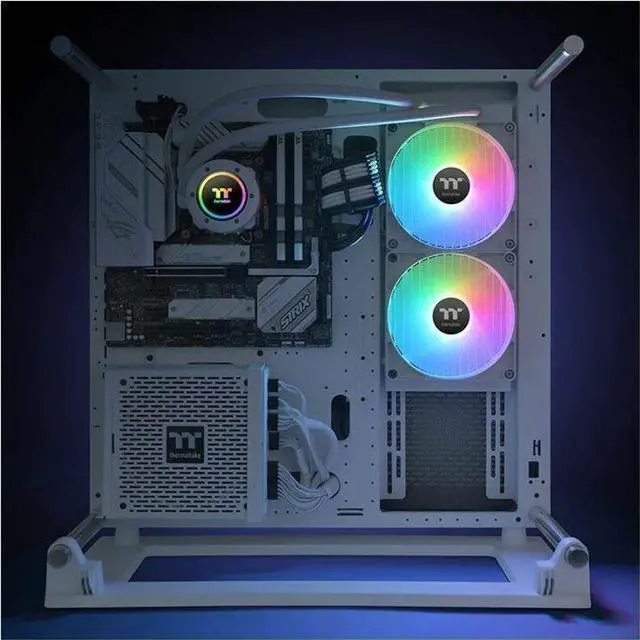 Alt view image 6 of 8 - Thermaltake TH280 V2 ARGB Snow CL-W377-PL14SW-A Liquid / Water Cooling