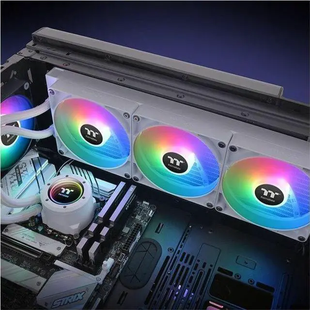 Alt view image 4 of 8 - Thermaltake TH420 V2 ARGB Snow CL-W378-PL14SW-A Liquid / Water Cooling