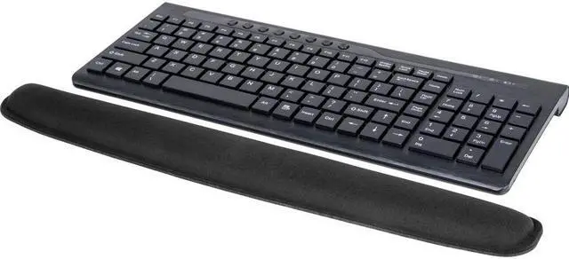Alt view image 16 of 18 - Allsop Memory Foam Wrist Rests 2 7/8" x 18" x 1 Black 30205