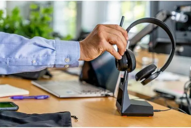 Alt view image 7 of 11 - Hp Poly Headsets Poly Voyager 4320 USB-C Headset Siri, Google Assistant Stereo, Mono USB Type C Wired/Wireless Bluetooth 298.6 ft Model 76U50AA