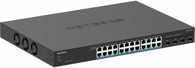 Alt view image 3 of 8 - NETGEAR 24-Port Multi-Gigabit (2.5G) Ethernet Ultra60 PoE++ Smart Switch with 4 SFP+ Ports | MS324TXUP