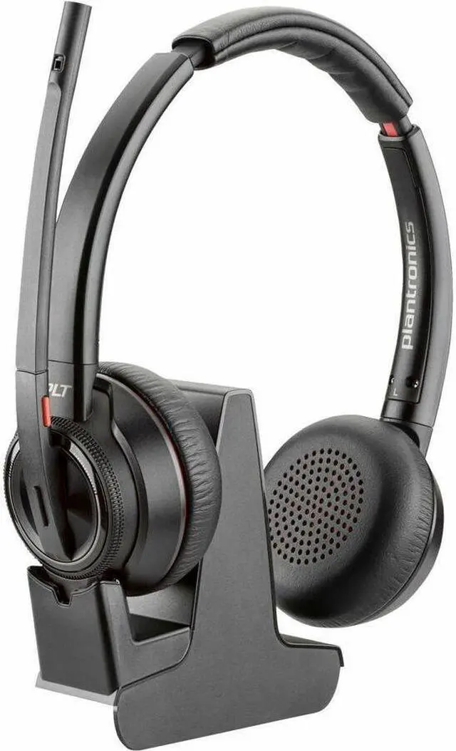 Alt view image 2 of 5 - Poly Savi 8220 Headset and Charging Cradle 85T31AAABA