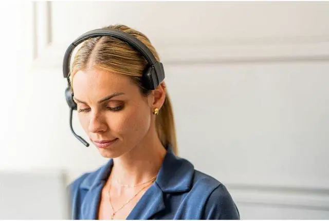 Alt view image 7 of 8 - Poly Voyager 4310-M Microsoft Teams Certified USB-A Headset +BT700 dongle TAA 7E2L7AAABA