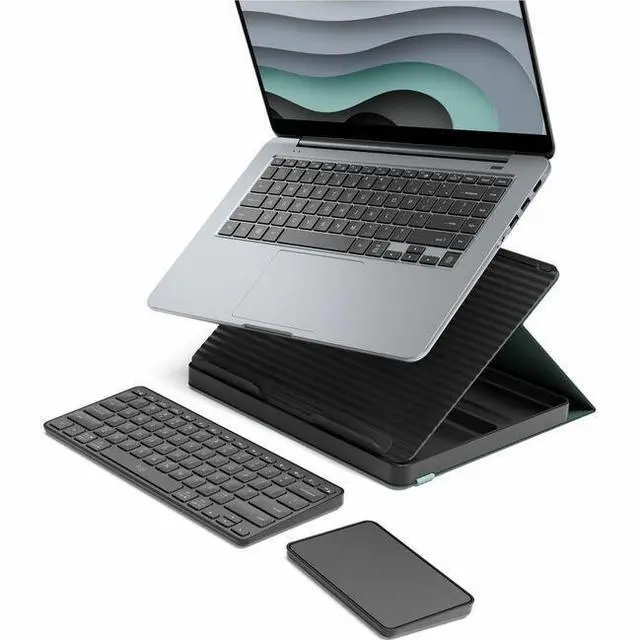 Main image of Logitech Casa Pop Up Desk Work From Home Kit with Laptop Stand (CLASSIC CHIC)