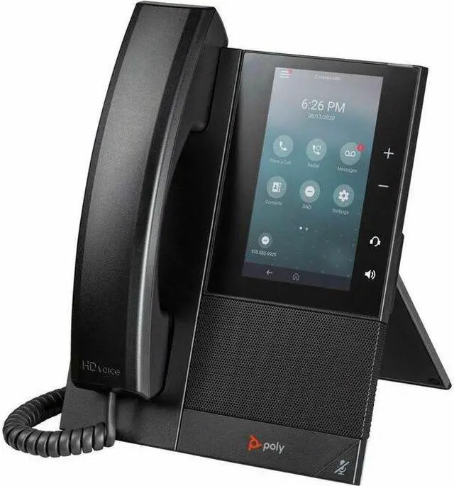 Alt view image 7 of 12 - HP Poly CCX 500 IP Phone Corded/Cordless Bluetooth Black VoIP 2x Network RJ-45 PoE Ports Model 84C15AA#ABA