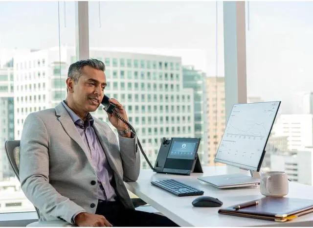 Alt view image 3 of 6 - Poly CCX 600 IP Phone Corded Corded/Cordless Wi-Fi Bluetooth Black 84C17AAABA