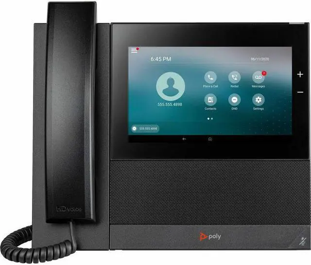 Alt view image 4 of 6 - Poly CCX 600 IP Phone Corded Corded/Cordless Wi-Fi Bluetooth Black 84C17AAABA